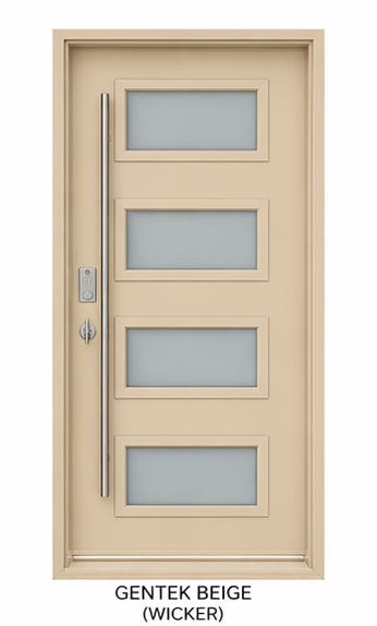 4 Glass Style Steel Door
