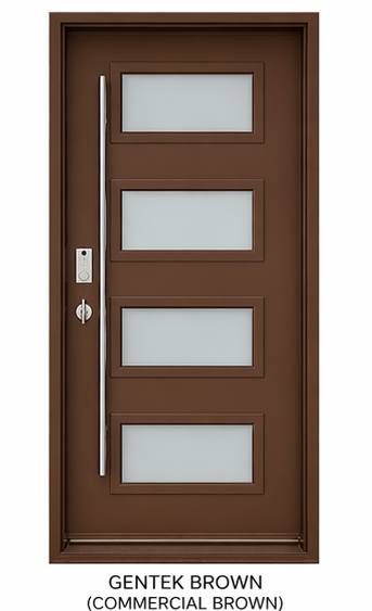 4 Glass Style Steel Door
