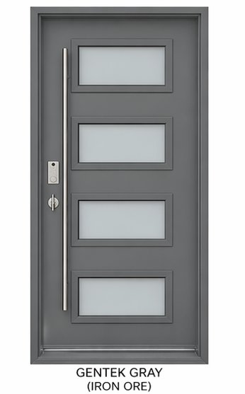 4 Glass Style Steel Door