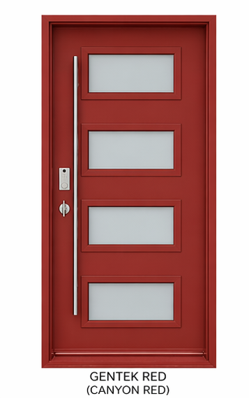 4 Glass Style Steel Door
