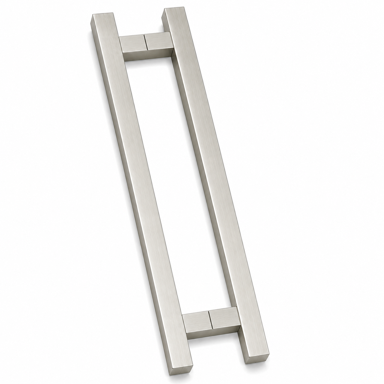 Square Stainless Steel Pull Bar Handle – Brushed Silver & Matte Black (48", 60", 72")
