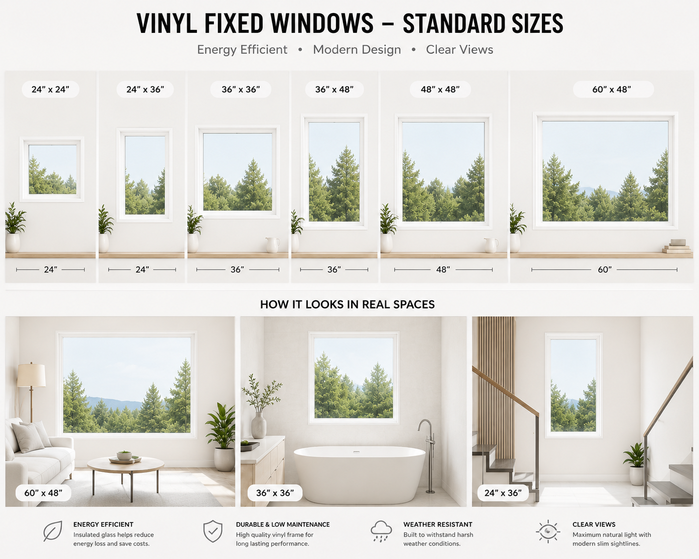 Fixed Vinyl Window