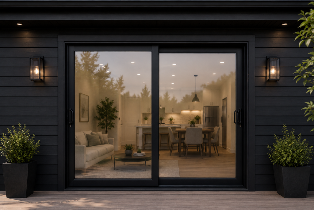 Vinyl Patio Sliding Door with Screen