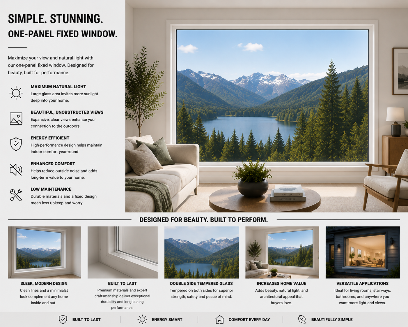 Fixed Vinyl Window